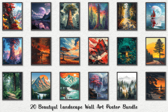 Download Beautiful Landscape Wall Art Poster Set - Poster Collection