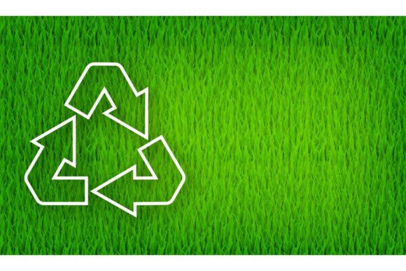 Download Recycling Symbol on Green Background. - Symbol Collection