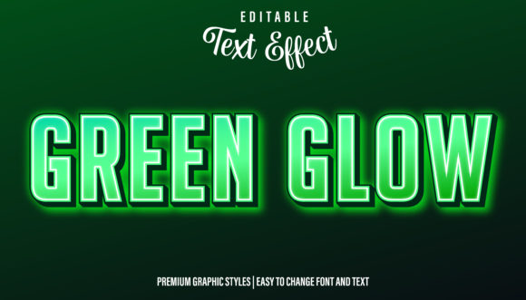 Download Green Glow Text Effect Graphic Style - Graphic style Collection