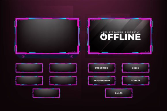 Download Live Streaming Overlay Decoration Vector - Streaming Collection