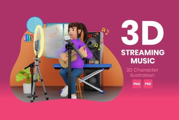 Download Streaming Music 3D Character - Streaming Collection