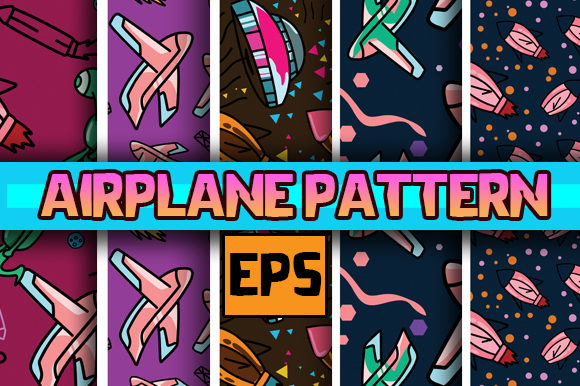 Download Airplane Pattern Cute and with Softcolor - Softcolor Collection