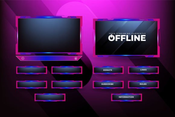 Download Girly Live Streaming Overlay Vector - Streaming Collection